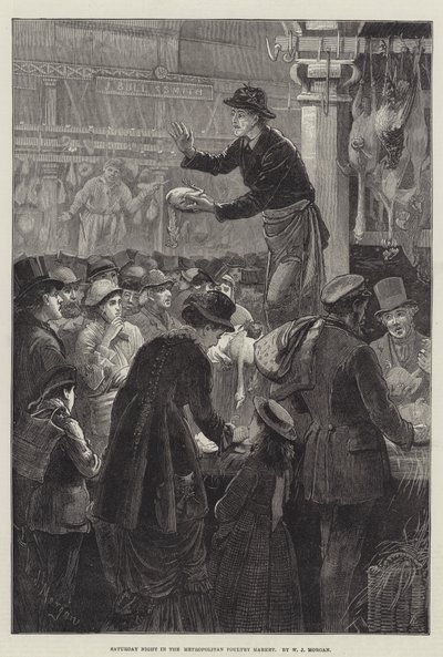 Saturday Night in the Metropolitan Poultry Market by Walter Jenks Morgan